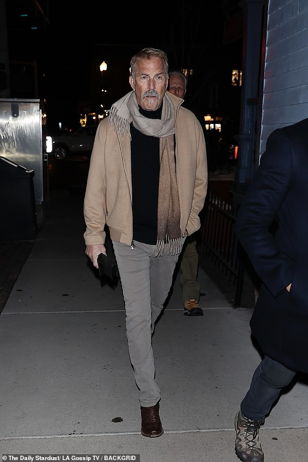 Kevin Costner attended a dinner party hosted by Amazon CEO Jeff Bezos at Chef Nobu's fancy sushi restaurant Matsuhisa in Aspen, CO on Saturday