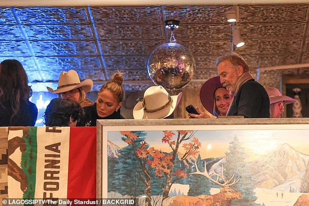 Costner was spotted on Friday enjoying himself at the iconic Western apparel store Kemo Sabe in Aspen alongside Jennifer Lopez