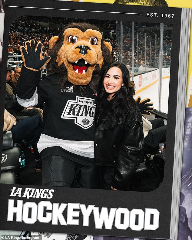 Demi Lovato was spotted having a good time at a Los Angeles Kings hockey game over the weekend