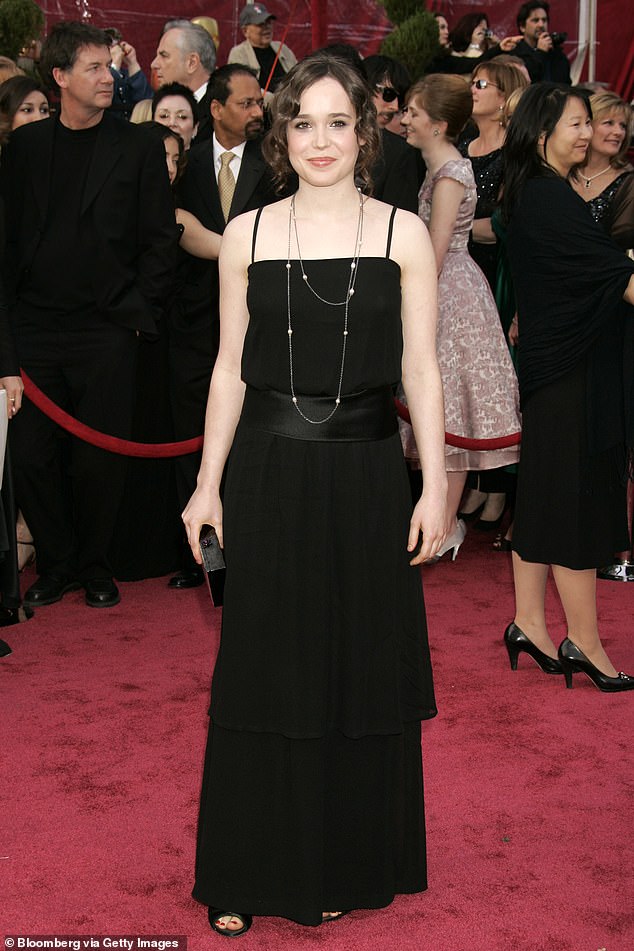 The Hollywood star, 37,  transitioned 13 years after shooting to global stardom in the hit movie Juno. (Pictured: Page in Los Angeles at the Academy Awards in February 2008)