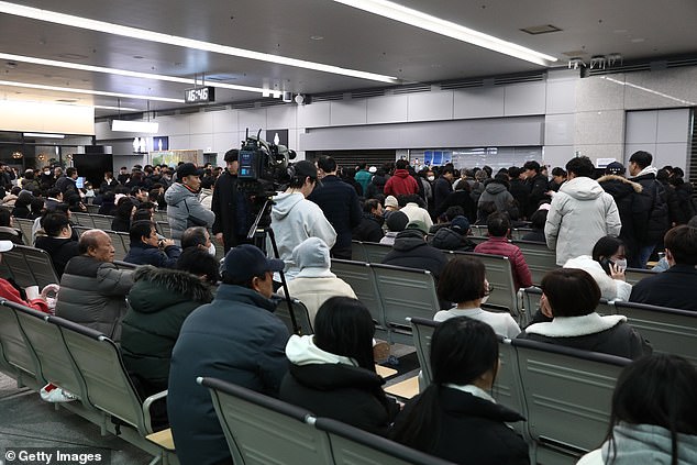 Relatives of passengers on the doomed flight at Muan International Airport on Sunday