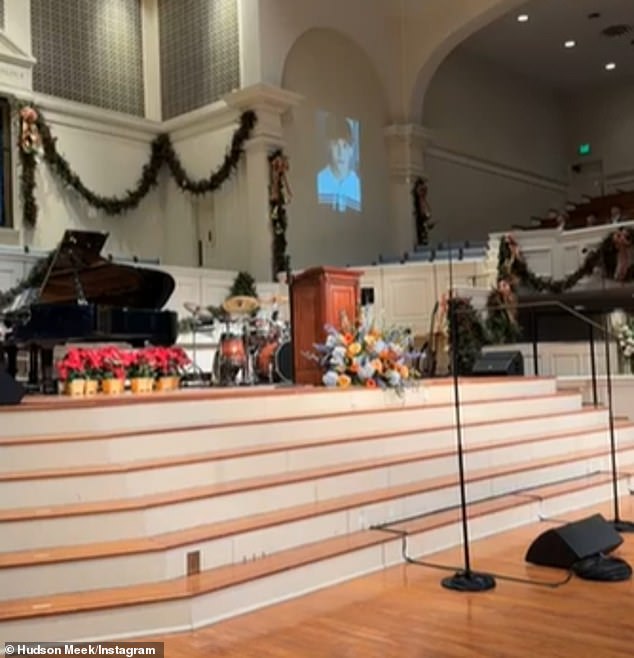 The 93-minute memorial dedicated to the Baby Driver alum was held at held at the Dawson Memorial Baptist Church and livestreamed via his Instagram account and his mother Lani Wells Meek's Facebook account