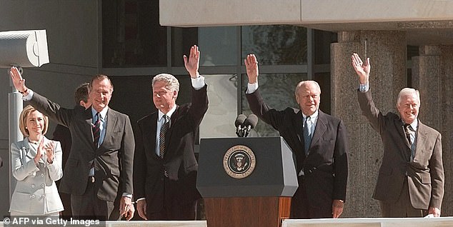 Hillary Clinton joined her husband former President Bill Clinton in a tribute to Carter, who they said lived a 'long, good life'