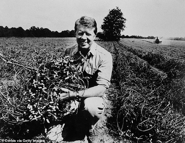 Jimmy Carter on his peanut farm in Plains, Georgia, in 1976