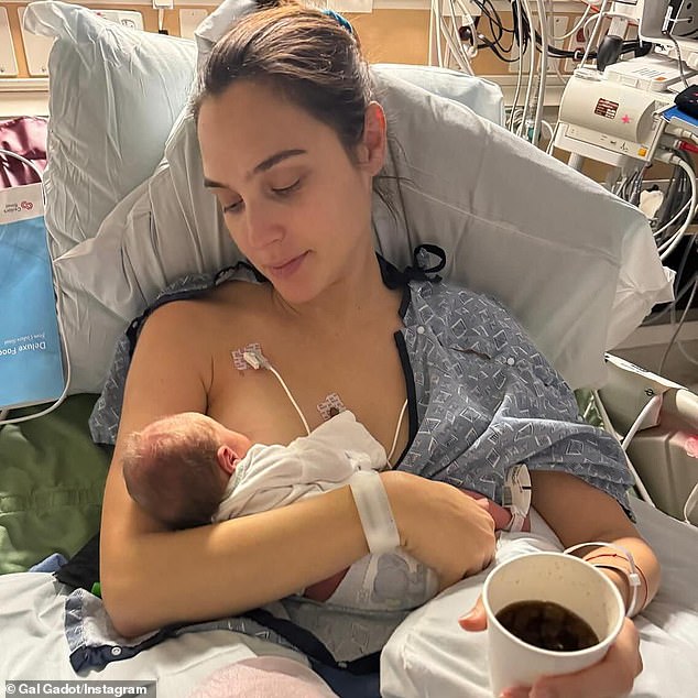 The 39-year-old Wonder Woman was in her eighth month of pregnancy when she was first diagnosed with cerebral venous thrombosis after weeks of enduring 'excruciating headaches that confined me to bed'