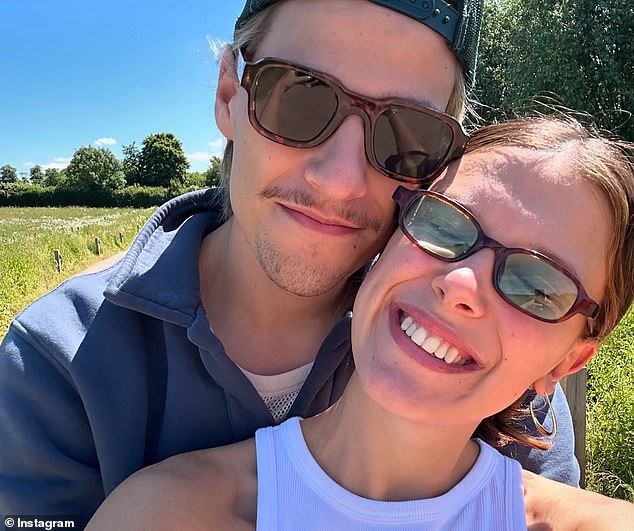 Her selfie comes just a month after a source dished to People that Brown was enjoying her 'magical' newlywed life with husband Jake Bongovi