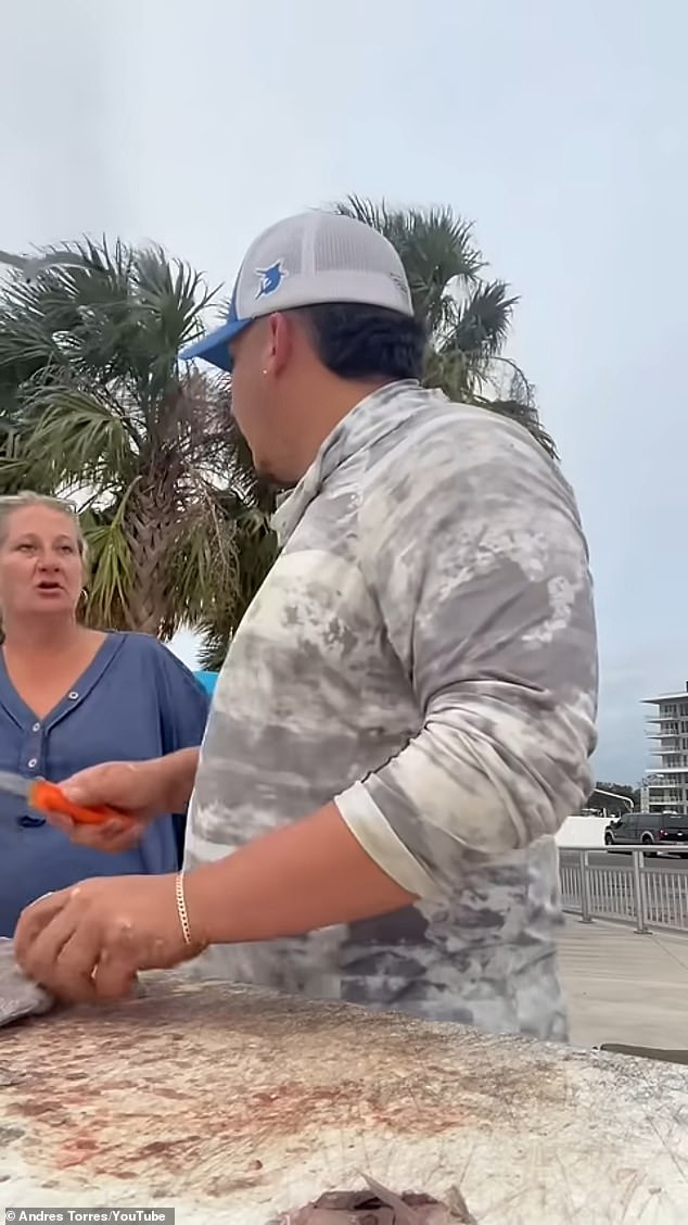 The Florida woman said: 'I rather see a black man than a fu**ing Mexican... you're a disgusting [sic] to society'