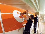 EasyJet said it has become the world´s first airline to use a lower-weight paint method to reduce its planes´ fuel burn (EasyJet/PA)