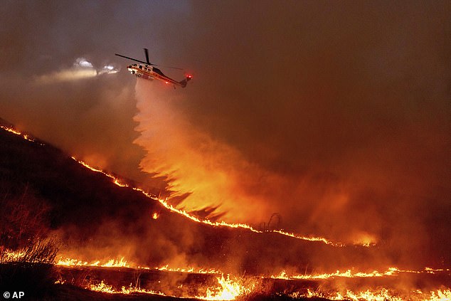 A new apocalyptic, fast-moving inferno, named the Kenneth Fire , threatened to rip through the desirable neighborhoods - with the famous family all living just six miles from one another