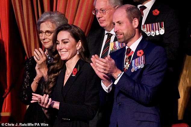 November 9, 2024 -- Kate and William at the Royal Albert Hall Festival of Remembrance