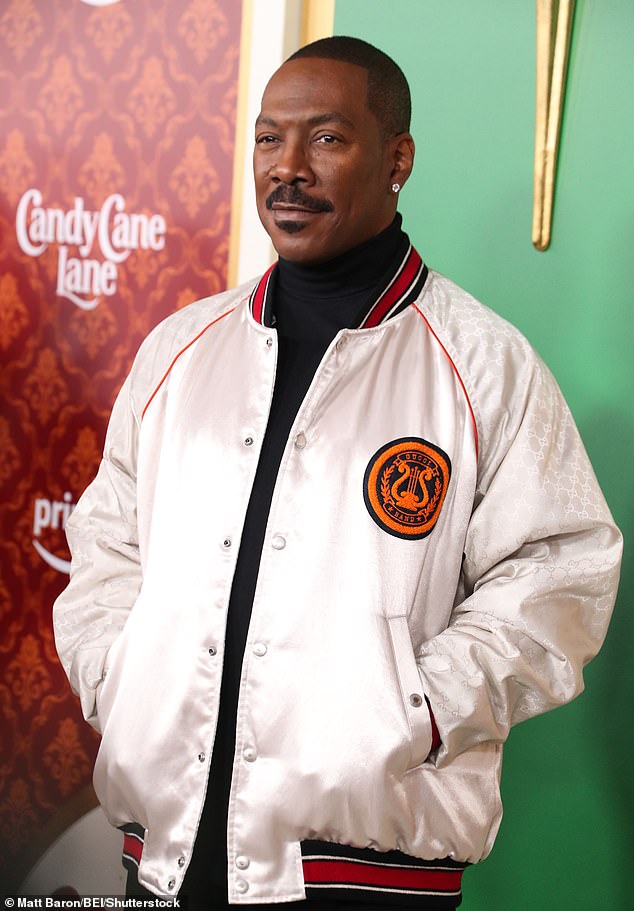 Actors like Eddie Murphy, 63, look as youthful as ever, with the Nutty Professor star still booked and busy after starring in action hit Beverly Hills Cop: Axel F last year (Pictured at the Candy Cane Lane film premiere in 2023)