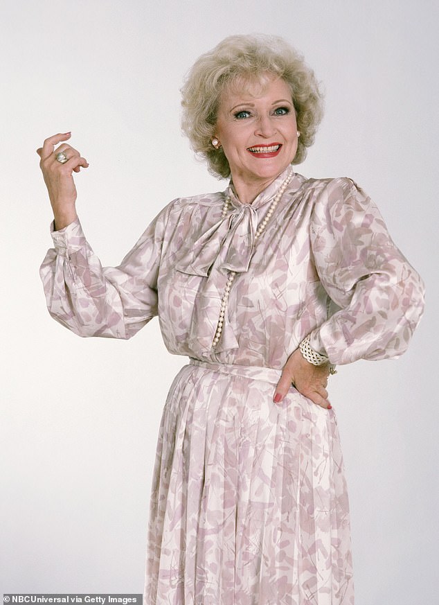 Betty White represented the Golden Girls era - a time when actresses in their 60s seemed content to look their age (The actress pictured at age 65)