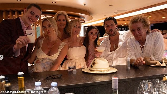 The singer splashed out on a no-expense-spared holiday on a $150million super yacht travelling around the Caribbean with his wife Penny Lancaster and seven of his eight children