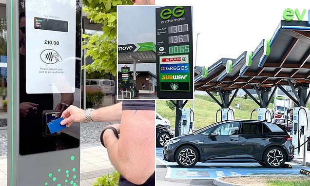 When will EV charge pricing be shown on signs at petrol stations?