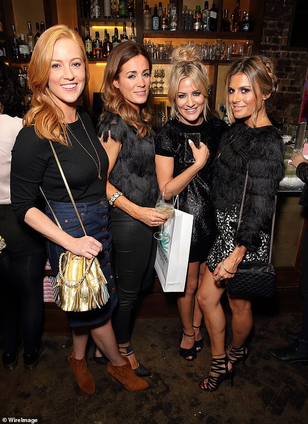 Presenter Natalie Pinkham (pictured second left with Caroline) has also remained on friendly terms with Christie