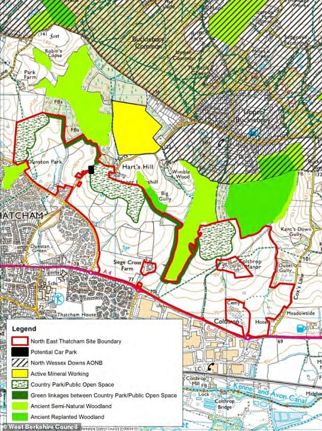 The huge newbuild development would cover miles of land beside the North Wessex Downs