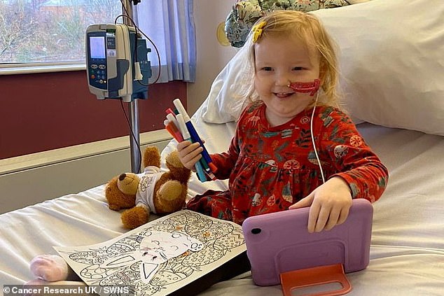 Gracie has since been signed up for a Cancer Research-funded clinical trial called 'Altogether-1', which aims to see if changing treatments works better for people with ALL