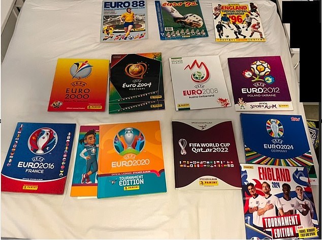 Euros: In the collection are completed Euros stickers albums since Euro 88