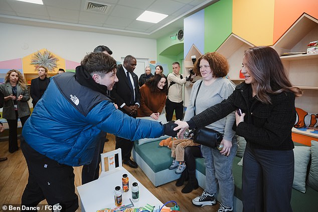 Barry and the Foreign Secretary juggled a busy schedule, also visiting two children centres - where they learnt about efforts to prevent family separation and spoke directly to children and foster parents