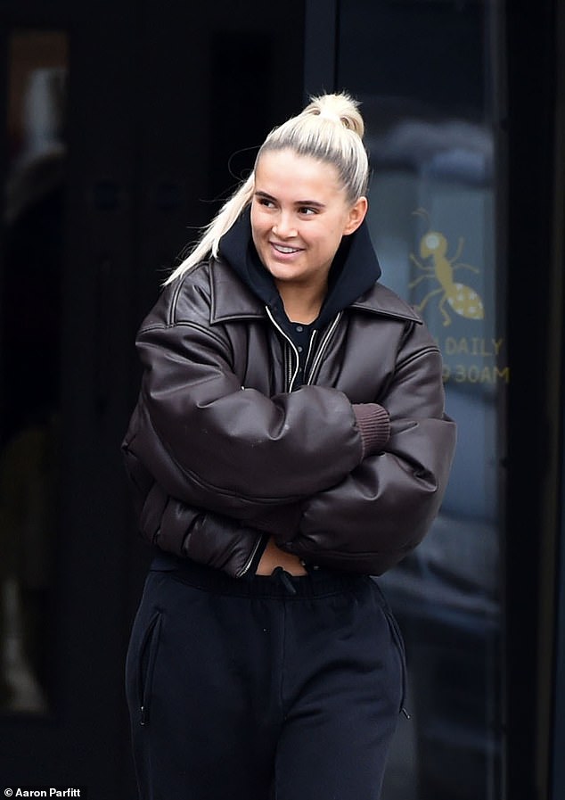 Molly-Mae Hague could barely keep the smile off her face on Saturday as she was seen for the first time since the release of her new documentary, Behind It All