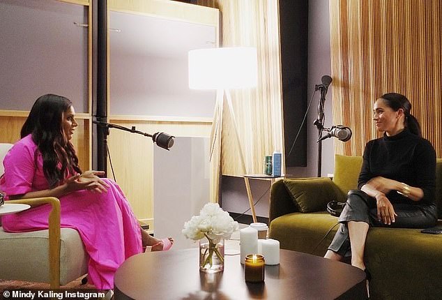 Mindy Kaling and Meghan Markle sit down together for an episode of her podcast Archetypes