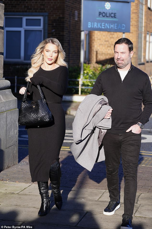 The Coronation Street actress, 34, was handed the suspension on Wednesday at Wirral Magistrates' Court (pictured with her boyfriend Robbie Talbot)