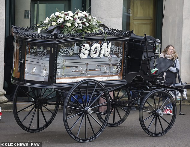 It is unclear which character¿s funeral they were attending in the scene they shot at Kensal Green Crematorium last week