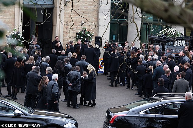 The cast gathered at the crematorium to film as part of the production, which has already had a bumpy ride