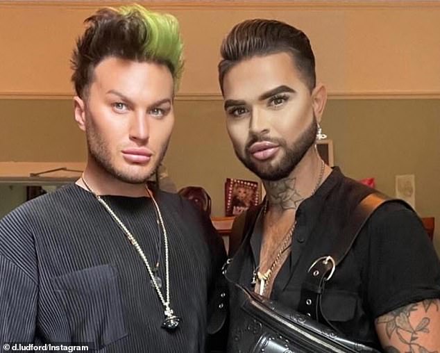 David (R) was married to the entertainer (L) from 2019 until 2023, and paid tribute following the devastating news, stepped out in Manchester on Saturday evening