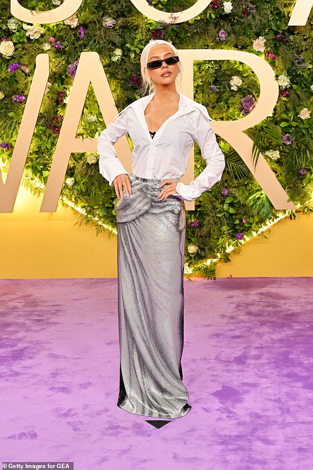 Christina Aguilera continued to show off her dramatic weight loss as she attended the Joy Awards in Saudi Arabia on Saturday