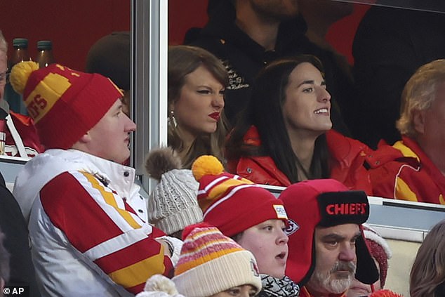 Clark sat with Swift during the Kansas City Chiefs playoff game on Saturday vs Texans