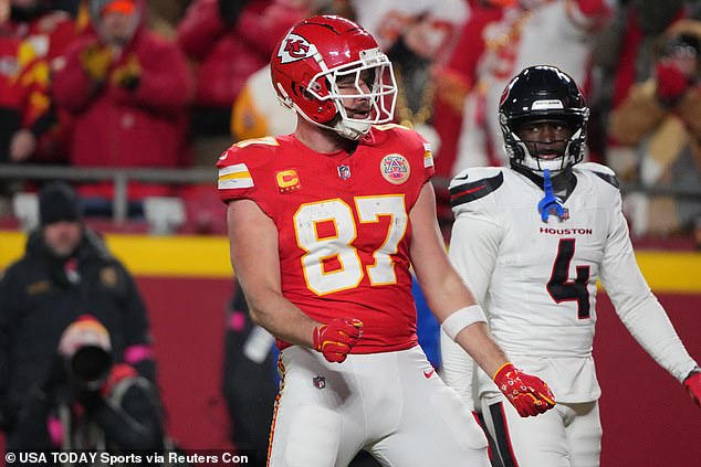 Kelce danced in the end zone after his crucial touchdown eased the pressure on the Chiefs