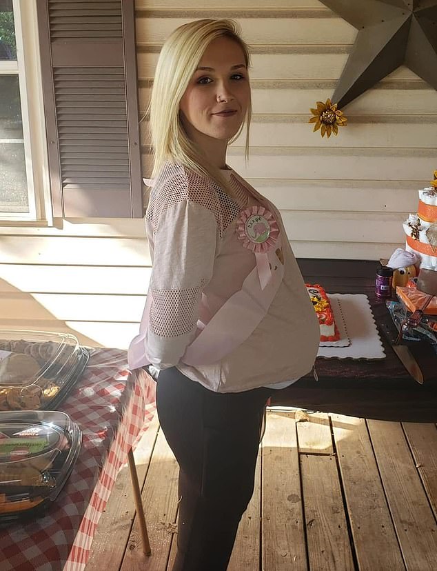 Emma Baum (pictured), 25, a mother-of-three, was nine months pregnant when she inexplicably vanished on October 10 while paying a visit to her boyfriend, Antwon Butler, 29, in Gary, around 10 miles from her home in Portage