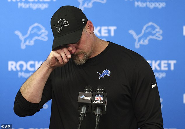 Lions head coach Dan Campbell was left on the verge of tears after their shock playoff exit