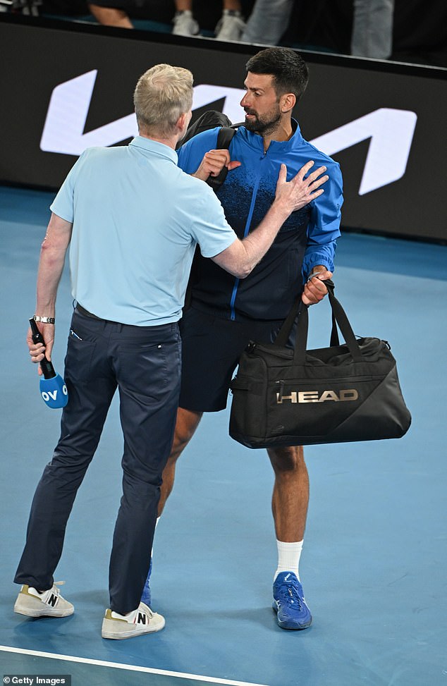 Later in his press conference, Djokovic said that the reason behind the brief interview was because of the comments that were made by Channel 9's Tony Jones this week