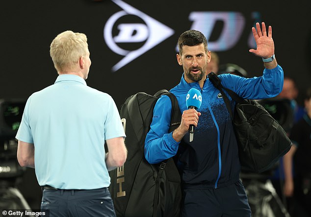 Novak Djokovic suprised fans on Sunday night after he delivered a very brief post-match press conference