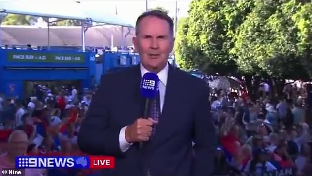 It came after Channel 9 broadcaster Tony Jones was accused of mocking the Serbian during a broadcast