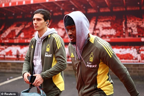 Soccer Football - Premier League - Nottingham Forest v Southampton - The City Ground, Nottingham, Britain - January 19, 2025 Nottingham Forest's Anthony Elanga inside the stadium before the match REUTERS/Andrew Boyers EDITORIAL USE ONLY. NO USE WITH UNAUTHORIZED AUDIO, VIDEO, DATA, FIXTURE LISTS, CLUB/LEAGUE LOGOS OR 'LIVE' SERVICES. ONLINE IN-MATCH USE LIMITED TO 120 IMAGES, NO VIDEO EMULATION. NO USE IN BETTING, GAMES OR SINGLE CLUB/LEAGUE/PLAYER PUBLICATIONS. PLEASE CONTACT YOUR ACCOUNT REPRESENTATIVE FOR FURTHER DETAILS..