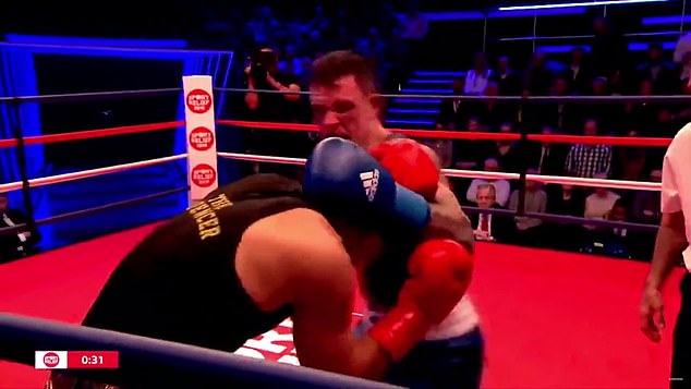 Wayne Bridge looked impressive during a boxing match against Spencer Matthews in 2018