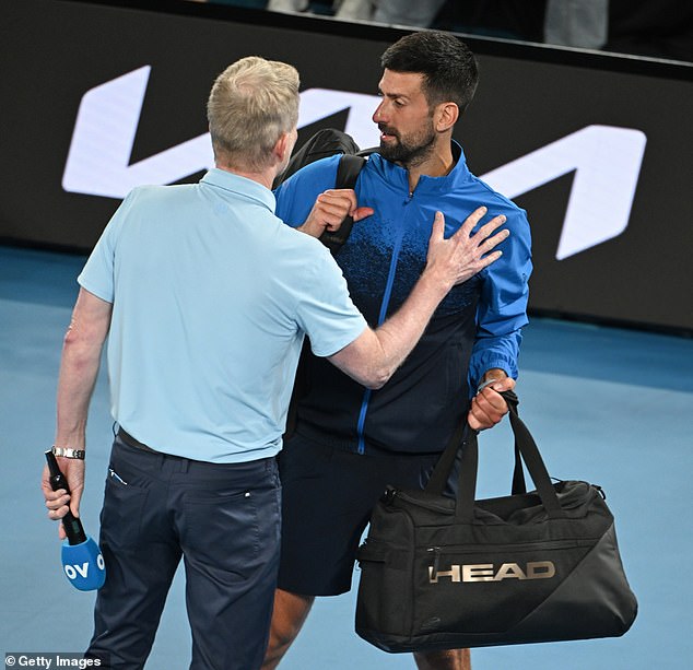 Djokovic issued a brief message to the crowd after beating Jiri Lehecka in the third round