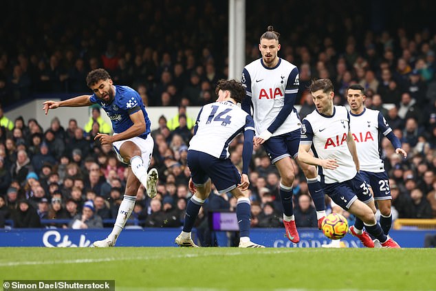 Dominic Calvert-Lewin opened the scoring after dancing into space and firing into the corner