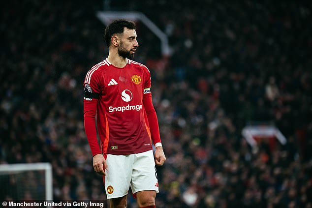 Bruno Fernandes made no mistake with his penalty but cut a frustrated figure throughout