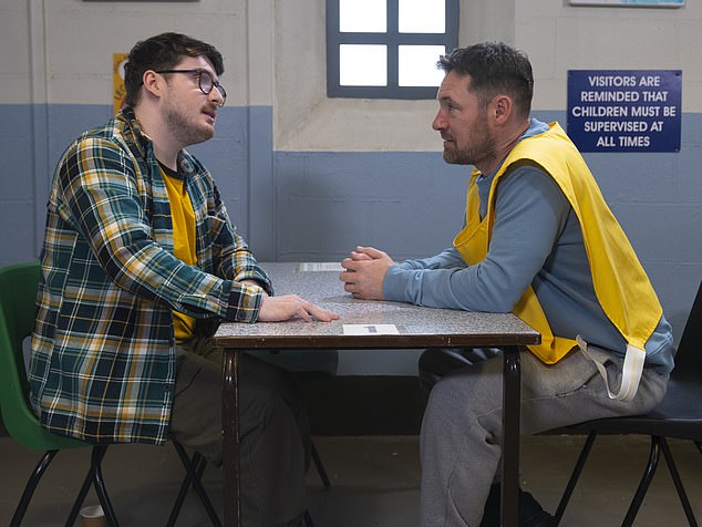 Producers have compared the scenes to the recent court case involving prison guard Linda De Sousa Abreu, who was jailed for 15 months after she was filmed having sex with an inmate (Rob seen with his son Bobby earlier this month)