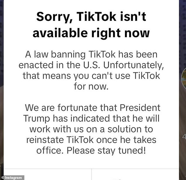 TikTok appears to be 'back online' after some users report regaining access to the social media platform - with limited functionality - after the app went dark early Sunday