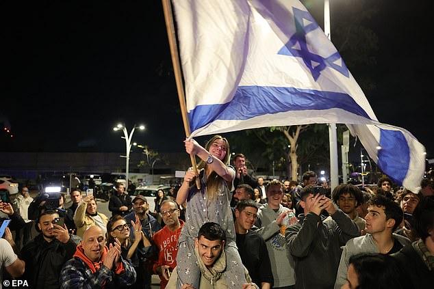 Crowds gather to greet the three women as they arrived at hospital