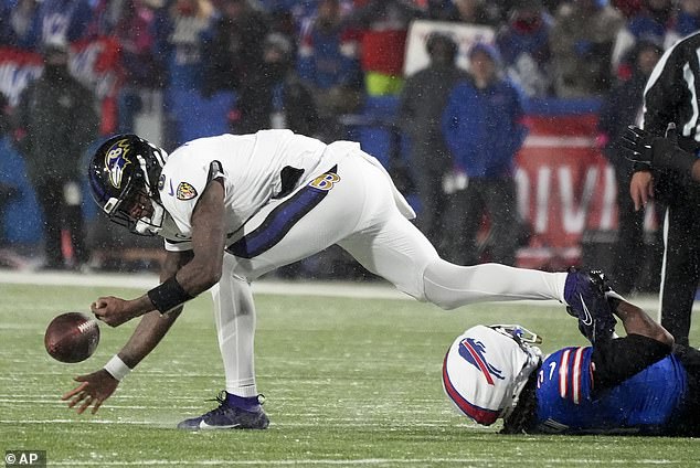 Jackson's fumble in the second quarter led to a Josh Allen touchdown run