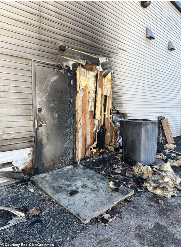 The fire began outside the building and caused minor damage before it was quickly extinguished by Fond du Lac police and firefighters who rushed to the scene