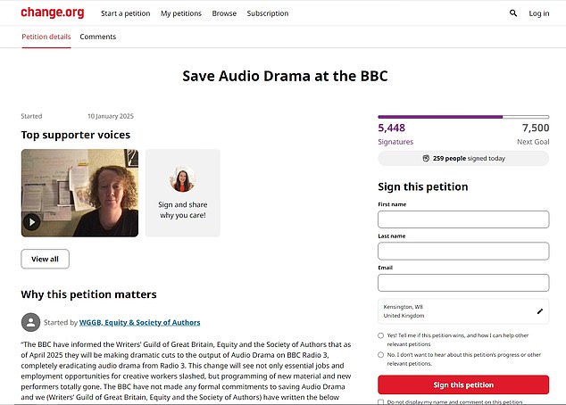 Last week, more than 200 writers and the Writers' Guild of Great Britain, the actors' union Equity and The Society of Authors wrote a protest letter about the BBC's decision and started an online petition