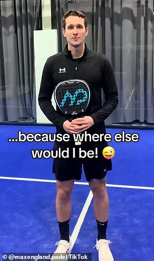 He often shows off his tennis skills on TikTok