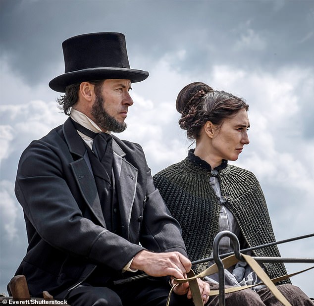 Guy and Carice are pictured together in a scene from the 2016 film Brimstone